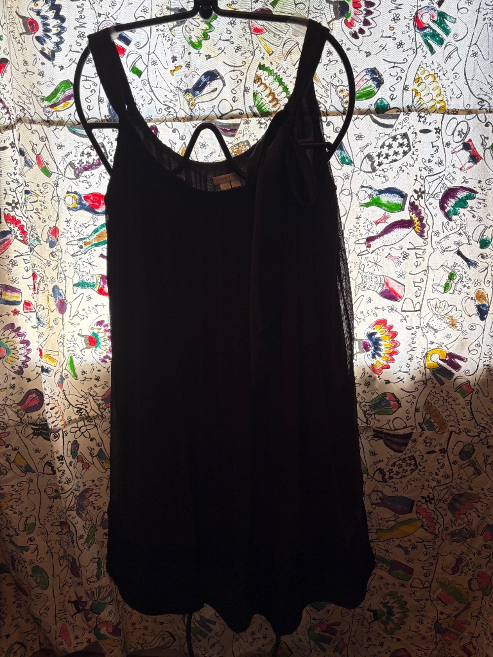 Sheer overlay baby doll dress